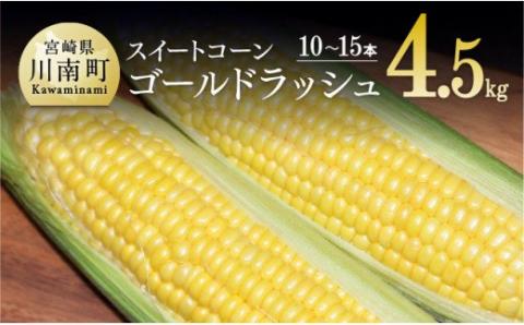 【令和7年発送】宮崎県産とうもろこし　大山さんちのスイートコーン「ゴールドラッシュ」4.5kg　【とうもろこし スイートコーン 野菜 】[D07104]