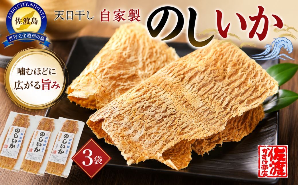 天日干し 自家製 のしいか ３袋