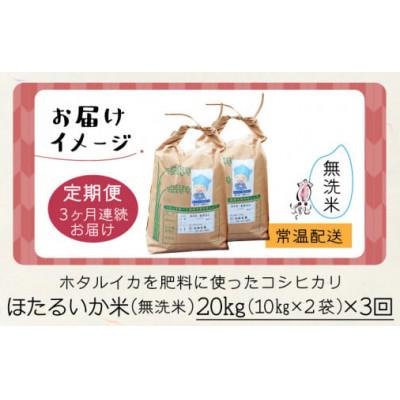 ふるさと納税 滑川市 【毎月定期便】ほたるいか米　無洗米　20kg(10kg×2袋)全3回 |  | 03