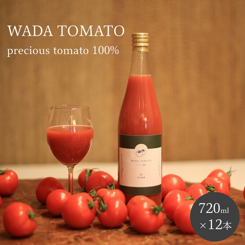 【ふるさと納税】【先行予約】【希少】京都・和田農園のプレシャストマトジュース12本セット　WADA TOMATO 高級 とまと じゅーす 野菜飲料 野菜ジュース ギフト お土産 贈答 京丹後 久美浜 送料無料 ストレート 無塩 無加水 リッチ