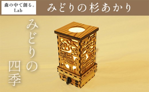 
                  みどりの杉あかり　直方体タイプ（みどりの四季）
                