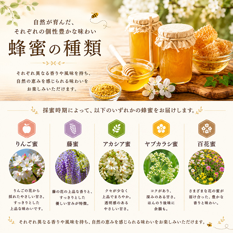 蜂蜜 250g 種類お任せ はちみつ りんご蜜 藤蜜 アカシア蜜 ヤブカラシ蜜 百花蜜 国産 加工品 ボトル 特産品 名産品 お取り寄せ ギフト 贈答用 贈答 プレゼント 岩手県 盛岡市 東北 岩手 