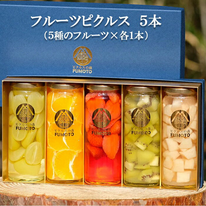 【ふるさと納税】 何が届くかお楽しみ！ フルーツ ピクルス 5種セット みかん ラズベリー いちご 苺 パイン パイナップル キウイ プルーン レモン 金柑 旬 酢漬け ギフト プレゼント 岩手県 盛岡 有限会社トゥレイス