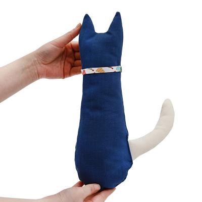 ふるさと納税 邑楽町 猫用おもちゃ けって遊べる猫のぬいぐるみ 帆布&デニム|09_chm-ce0101a |  | 01