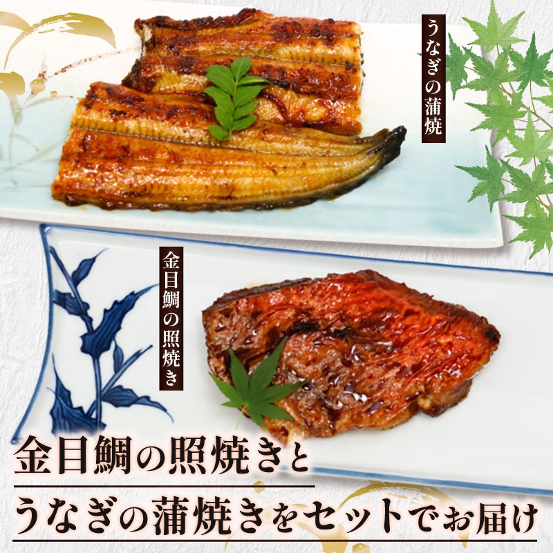 金目鯛照焼きと厳選うなぎの蒲焼きセット 土用の丑の日 きんめだい キンメダイ 鰻 ウナギ うな重 うな丼 キンメ丼 簡単調理 高知県 室戸市 惣菜 おかず　hn094