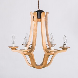 木のシャンデリア メープル LED電球無し ｜照明 ランプ インテリア 家具 工芸品 栃木県 塩谷町