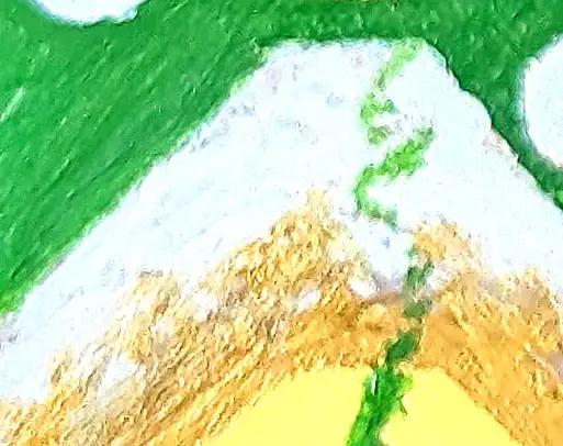 絵画 富士山溶岩パワーアート「富士彩響2成長の導き」 絵画