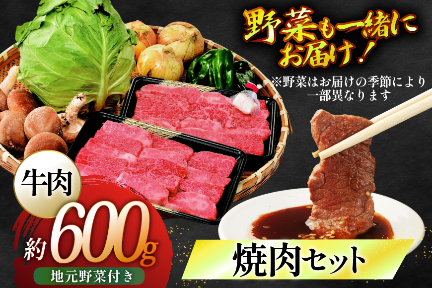 焼き肉 牛肉 長崎和牛 焼肉セット 大 300g 2p 安心の地元 野菜付 [ひらど新鮮市場 長崎県 平戸市 hr42bgy400173] 肉 国産 赤み セット 焼肉 カルビ 和牛 バーベキュー バ