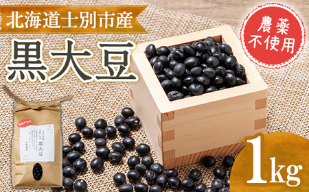 【A7128】《農薬不使用》北海道士別市産 黒大豆 (計1kg) 数量限定 国産 北海道産 道産 大豆 豆 【高松農園】
