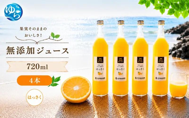 はっさく 100% ジュース / 八朔 ストレート 果汁 無添加 柑橘 和歌山 14000円 720ml ※北海道・沖縄・離島への配送不可 //drink 【ikd100-has720-4】