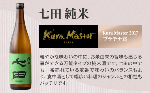 七田 純米酒 2種セット(720ml X 各1本) 天山酒造 日本酒 飲み比べ 地酒 蔵元直送 お酒 アルコール 小城市