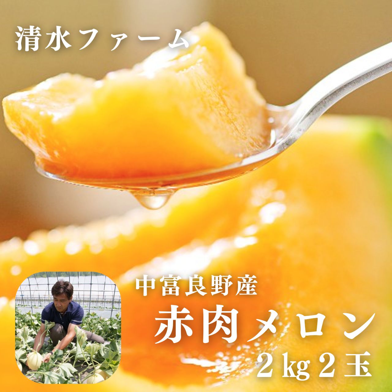 【ふるさと納税】【2026年発送】中富良野産赤肉メロン2玉　計4kg