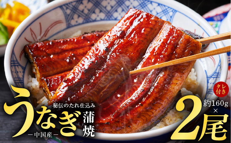 秘伝のたれ仕込み うなぎ蒲焼 合計 320g（約160g×2尾）鰻 ウナギ 中国産 温めるだけ 簡単 レンジ調理 ふっくらふわふわ 炭火焼き 備長炭 手焼き 099H856