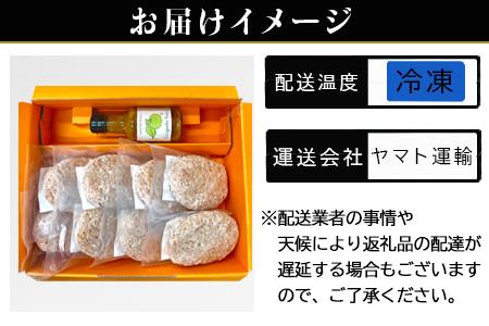 「母の日」唐津バーグ8個と柚子胡椒ソースのギフトセット 総菜 肉 ハンバーグ 贈答用