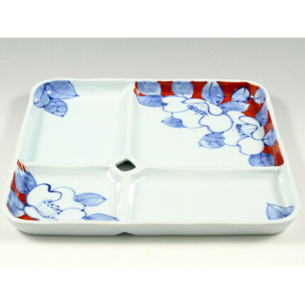 有田焼 One Plate 1+3 椿(赤) 三光堂 A20-400_イメージ3