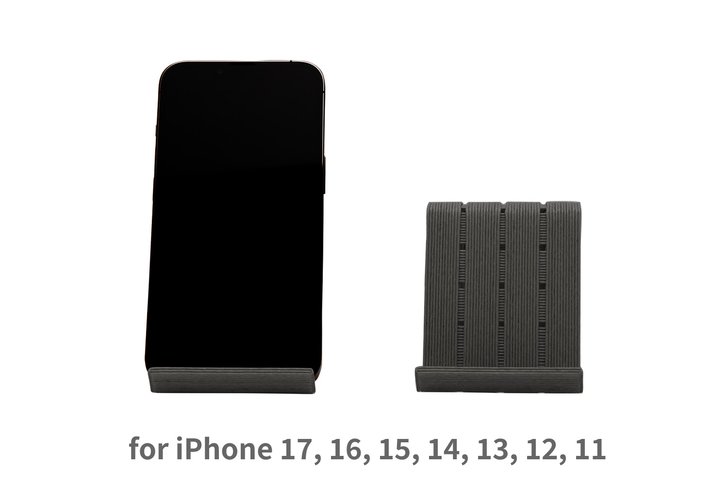 和紙のスマホスタンド iPhone 17 Pro 対応 スマホスタンド チャコールグレー 岩手県奥州市産 バンドシー Bandc for iPhone 17,16, 15, 14, 13, 12, 1