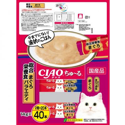 ふるさと納税 静岡市 いなば　猫・CIAOちゅ〜る　総合栄養食　まぐろバラエティ　(14g×40本)×8袋 |  | 01
