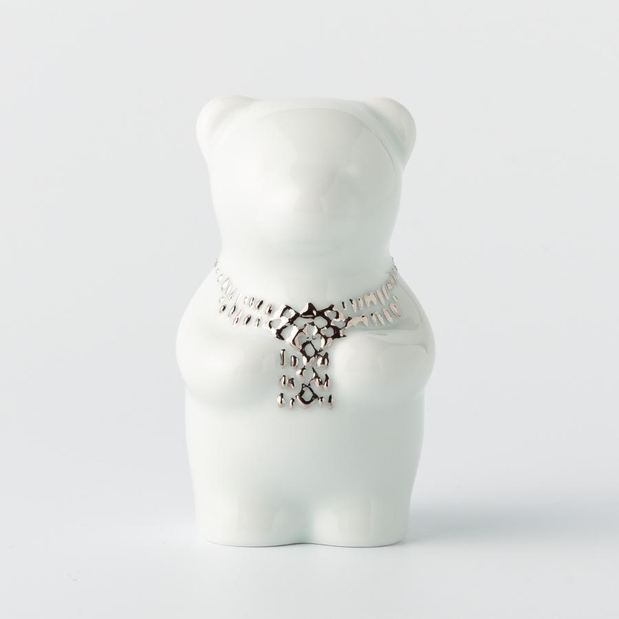 ＜momoco＞有田焼　momoco bear【辻拓眞　滴下細工 Silver】