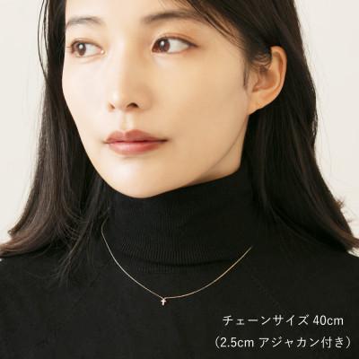 ふるさと納税 大津市 上品な十字架デザインがクール! K10イエローゴールドダイヤモンドネックレス アジャ付き 40cm |  | 01