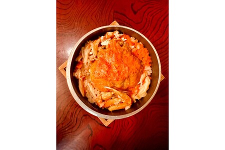 板前仕立て 勢子ガニの甲羅盛り 3個