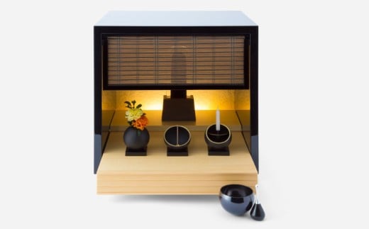 小型 仏壇 モダン 仏壇 1基 彦根 仏壇 モダン モダン仏壇 現代 現代仏壇 リビング リビング仏壇 カジュアル カジュアル仏壇 自由壇 (フリーダン) 黒備え 黒 黒塗り 赤備え 黒バージョン 伝統 技工 滋賀 彦根