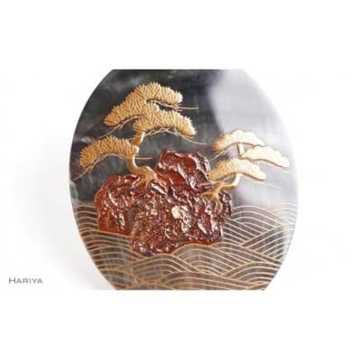 ふるさと納税 加賀市 松島蒔絵黒蝶貝ブローチ |  | 02