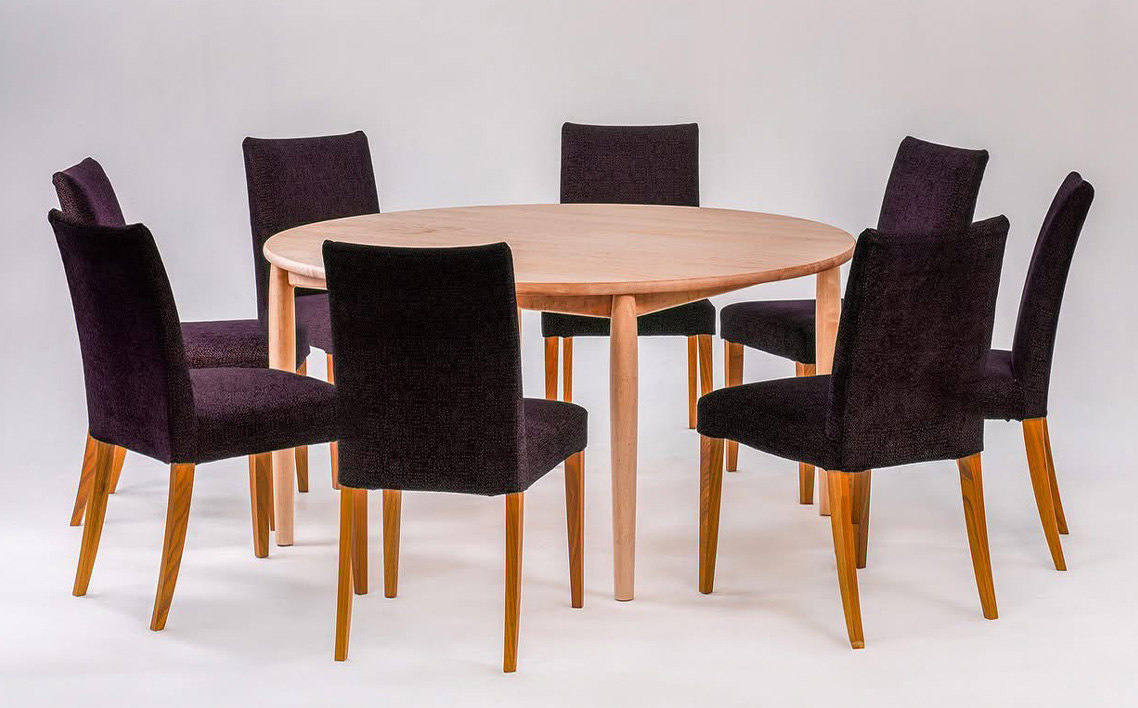 府中家具　Carving table　φ1100　ウォールナット  No.1198-04