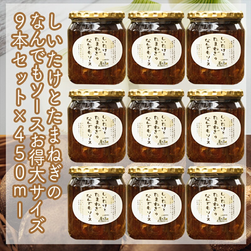 【ふるさと納税】スイスで加工品を学んだ農家が手間暇かけて手づくりした『しいたけとたまねぎのなんでもソース』≪お得サイズ≫9本セット【 家庭用 自宅用 贈答品 贈答用 ギフト お取り寄せ お中元 お歳暮 贈り物 お祝い 神奈川県 小田原市 】