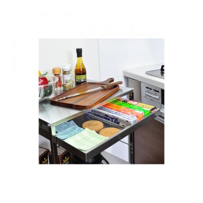 ふるさと納税 新潟市 ステンレス作業台ワゴン引き出し付 幅50 [54071137] |  | 01