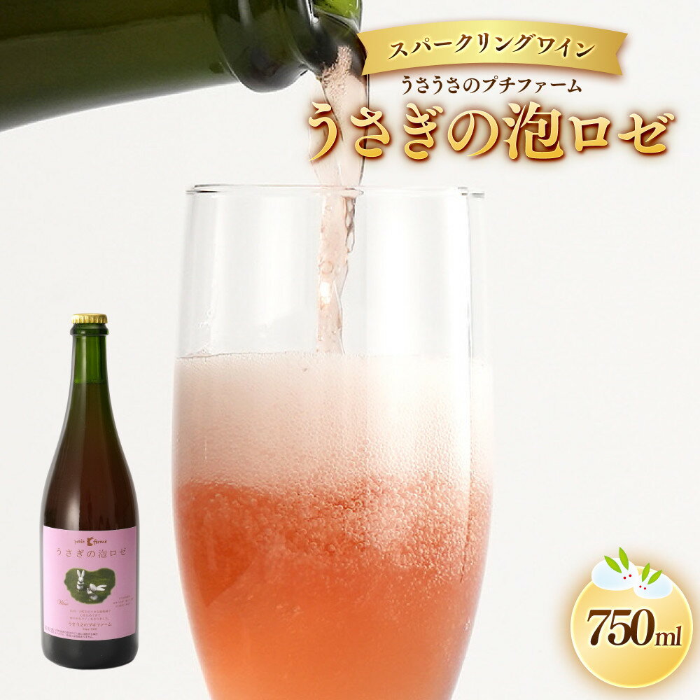 【ふるさと納税】スパークリングワイン うさぎの泡ロゼ　750ml | お酒 さけ 人気 おすすめ 送料無料 ギフト