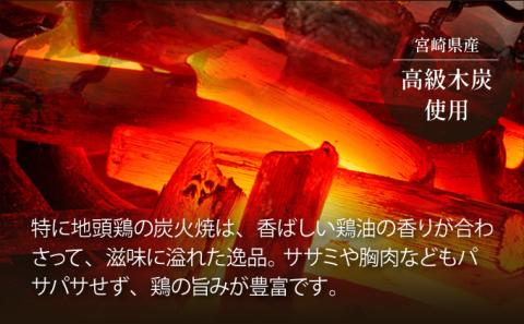 U-A2 《認定農家直送！》のびのびと育てたみやざき地頭鶏の炭火焼き（計500g・100g×5P）お酒のつまみやサラダといっしょに♪【権代ファーム】