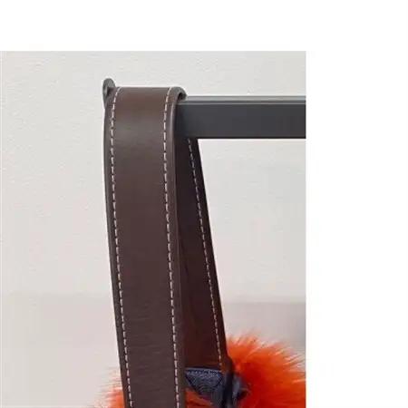 OKADA TEXTILE バケツ型 エコファーバッグ レッド_装飾品・工芸品 鞄・バッグ  かばん カバン_【1285984】