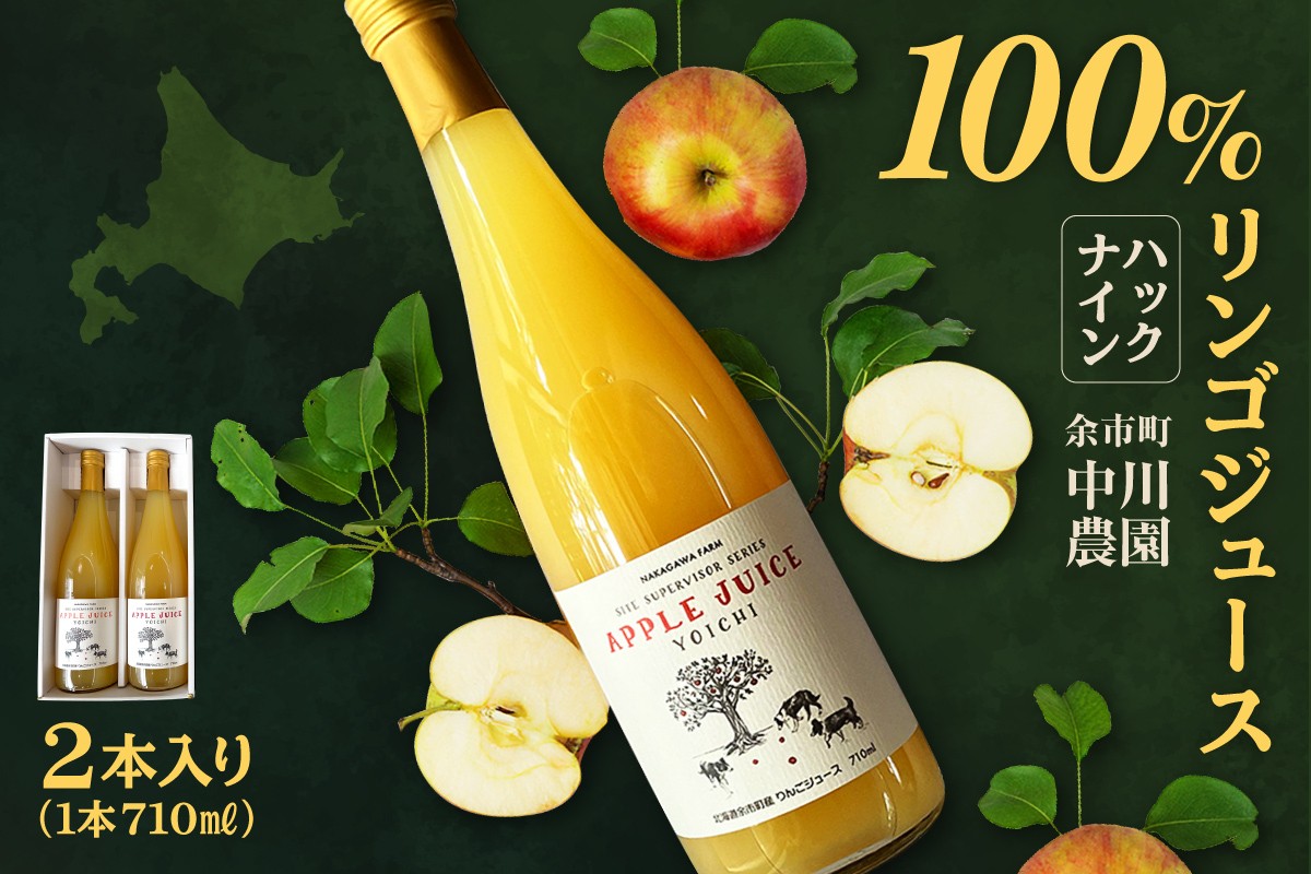 
                  １００％リンゴジュース ハックナイン 710ml×2本入り
                
