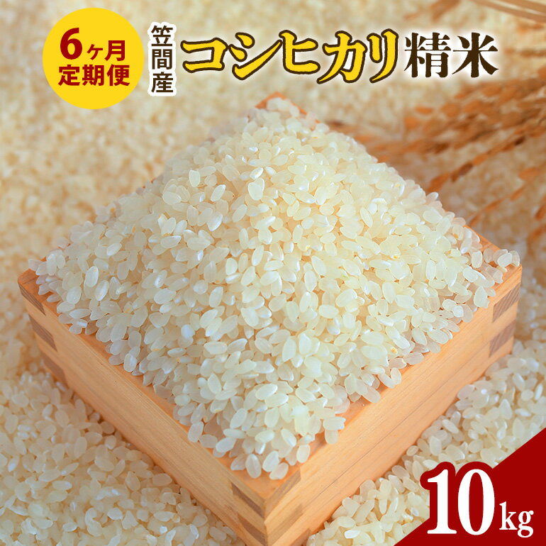 【ふるさと納税】【6カ月定期便】 令和7年度 笠間産 コシヒカリ 10kg (10kg×6回 計60kg) 精米 お米 米 白米 ご飯 茨城県