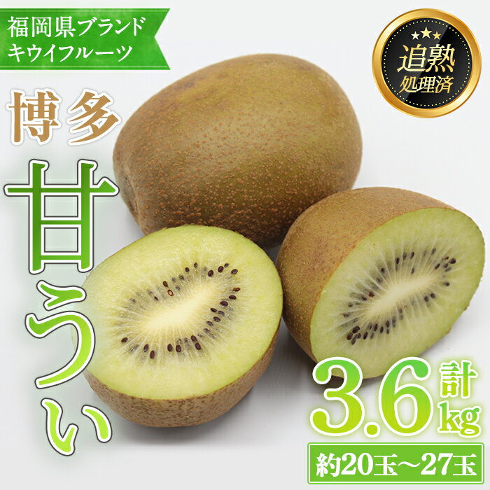 【ふるさと納税】＜先行予約受付中！2025年11月上旬～11月下旬に順次発送予定＞福岡県ブランド キウイフルーツ 博多 甘うぃ (約計3.6kg：20～27玉) キゥイ キューイ キュウイ あまうぃ フルーツ 果物 くだもの ＜離島配送不可＞【ksg1751】【農産物直売所ほたるの里】
