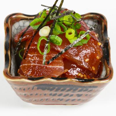 ふるさと納税 杵築市 [豊後ぐるめ倶楽部]メバチマグロのりゅうきゅう 80g×5食 |  | 01