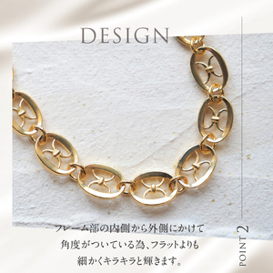 K18 Attitude デザインチェーンネックレス【K18YG】