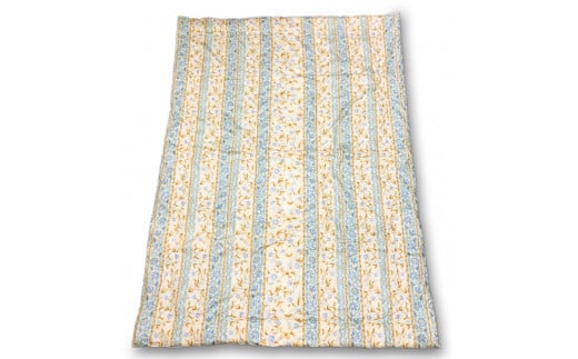 ウール10%入り 日本製肌掛けふとん シングルロングサイズ(約150×210cm) ブルー色 WF-2710 [4595]