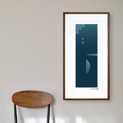 ＼注目の和紙アート/ 【絵画】朽ちる藍　額装サイズ300mmx600mm　阿波紙【1275434】