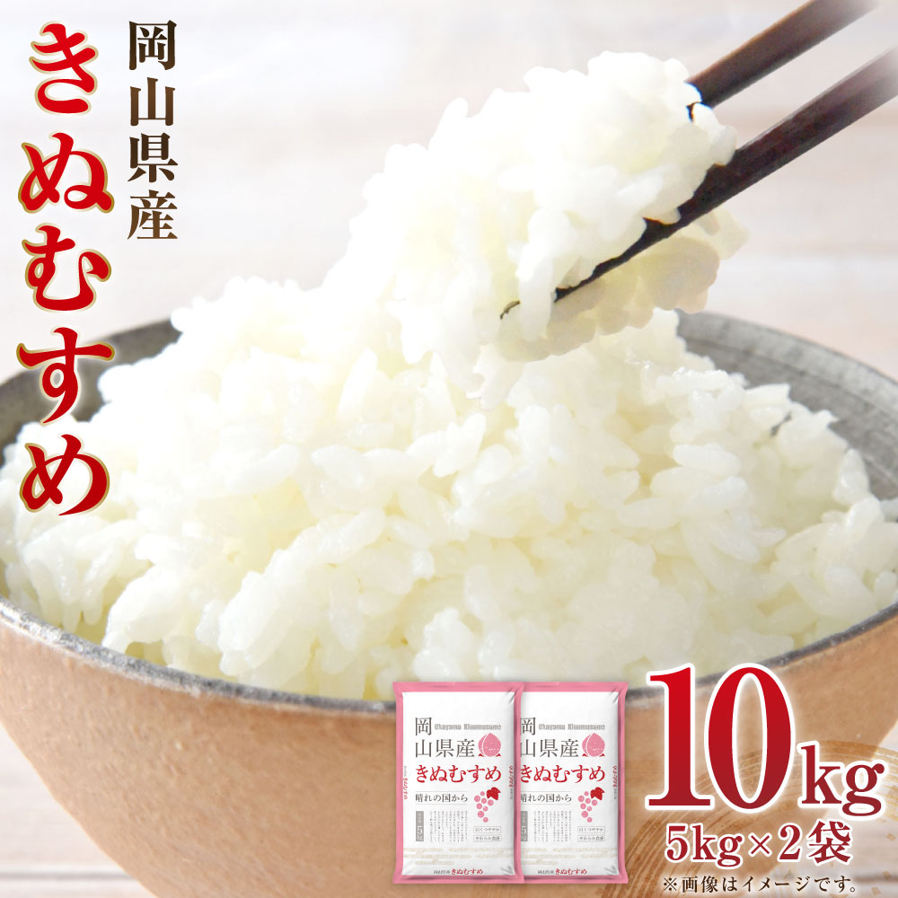 【ふるさと納税】【令和7年産】岡山県産 きぬむすめ 計10kg（5kg×2袋） お米 米 こめ コメ 白米 うるち精米 単一原料米 ごはん ご飯 国産 岡山県 倉敷市 送料無料