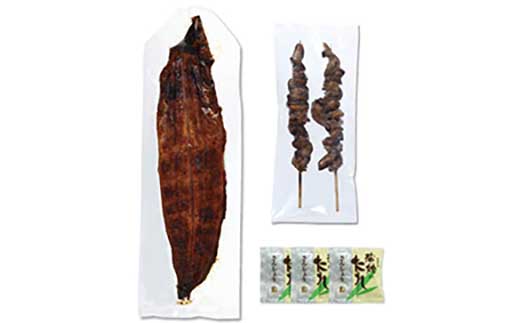 紀州備長炭　炭焼うなぎ蒲焼1本（特大） 　炭焼きも串セット Y004_イメージ2