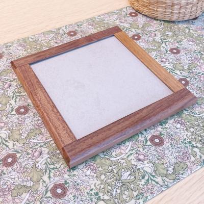 ふるさと納税 藤枝市 工房仕立て セラミックプレート(ペルラ・ウォールナット無垢材)|インテリア雑貨・小物置きにも