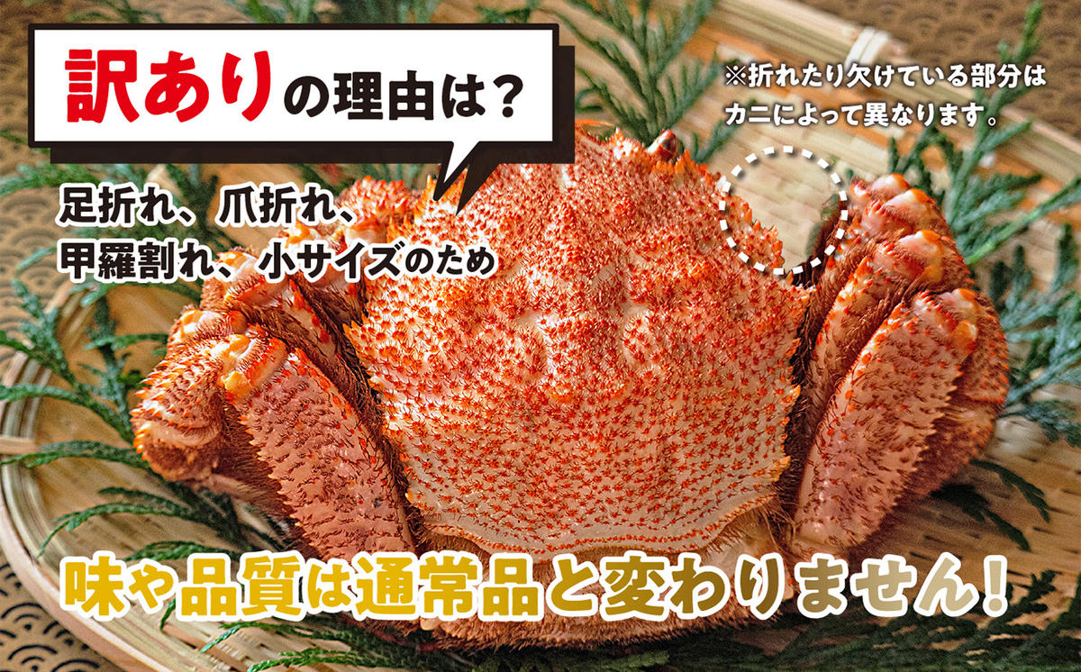 訳あり 北海道産 毛ガニ 冷凍 ボイル 約 1kg （ 2～4尾 ） 毛