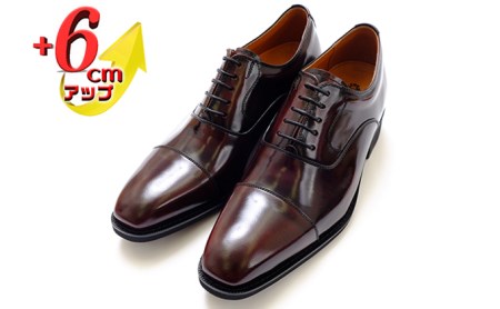 本革 ビジネスシューズ 革靴 紳士靴 6cmアップ シークレットシューズ　No.1301　ワイン 雑貨 日用品  BN002 24.5cm