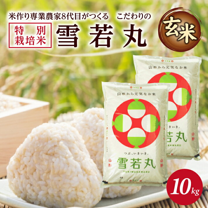 【ふるさと納税】≪新米予約≫ 玄米 特別栽培米 雪若丸 計10kg 5kg×2袋 令和7年産米 山形県産 ご希望の時期頃お届け 米 庄内米 ブランド米 ごはん ご飯 農家直送 産地直送 東北 山形県 酒田市 庄内 発送時期が選べる