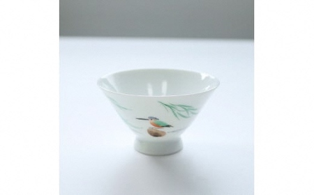 最高級 宇治煎茶 ＆ 煎茶茶碗 セット 宇治煎茶(仙芳)100g 缶入り 煎茶 小川武治茶舗 海峰窯 コラボ商品 絵付け茶碗 セット 茶葉 お茶 日本茶 国産 最高級 京都府【092】