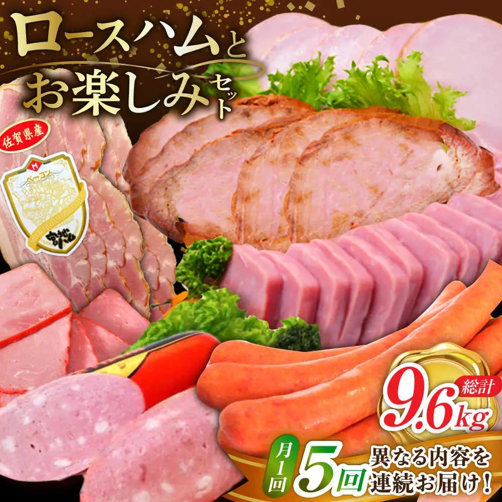 【5回定期便】 ロースハム月替わり ハム ソーセージ ベーコン ウインナー [UBM001]