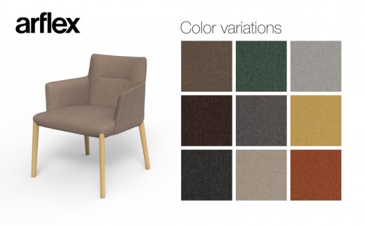 
            アームチェア ELEGA 15  ＜脚＞ナチュラルクリア色【シートカラーを選択してください】
          