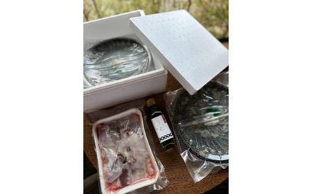 ふぐ セット 2～3人前 桜ふぐ 刺身・炙り 豪華2枚 鍋用 あら から揚げ用 ぶつ切り 割烹千代 萩 フグ 魚｜HG001016