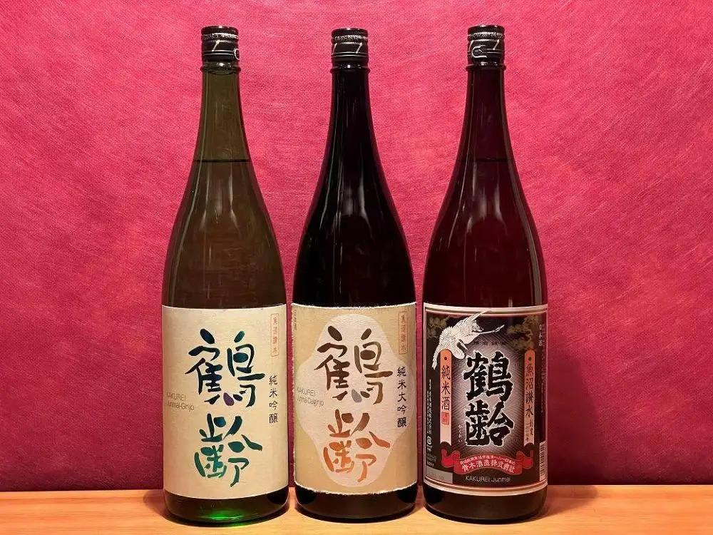 雪国の銘酒「鶴齢」定番品純米系飲み比べセット(1800ml×3本)【鶴齢 純米 飲み比べ 一升瓶 3本 セット 日本酒 1800ml 青木酒造 新潟 地酒 厳選 晩酌 熱燗 お酒 酒 さけ お中元 お
